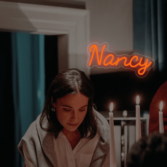 UPONRAY Single-line Custom Neon Signs, Customizable USB-Powered & Dimmable LED Neon Light, Stylish Wall Decor for Bedroom, Home, Lover, Friend, Orange, 12 inch/5 Letters