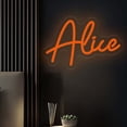 thumbnail image 1 of UPONRAY Single-line Custom Neon Signs, Customizable USB-Powered & Dimmable LED Neon Light, Stylish Wall Decor for Bedroom, Home, Lover, Friend, Orange, 14 inch/7 Letters, 1 of 8