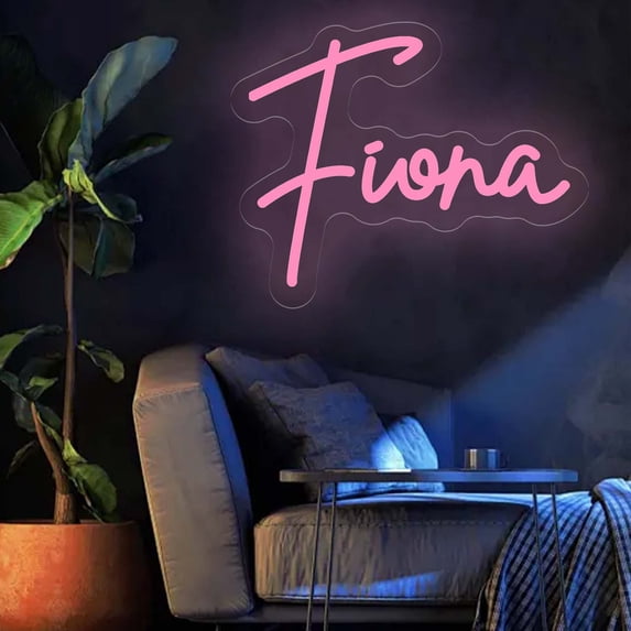 UPONRAY Single-line Custom Neon Signs, Customizable USB-Powered & Dimmable LED Neon Light, Stylish Wall Decor for Bedroom, Home, Lover, Friend, Pink, 16 inch/8 Letters