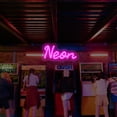 thumbnail image 1 of UPONRAY Single-line Custom Neon Signs, Customizable USB-Powered & Dimmable LED Neon Light, Stylish Wall Decor for Bedroom, Home, Lover, Friend, Pink, 20 inch, 1 of 8