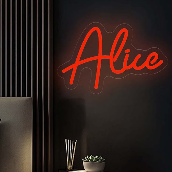 UPONRAY Single-line Custom Neon Signs, Customizable USB-Powered & Dimmable LED Neon Light, Stylish Wall Decor for Bedroom, Home, Lover, Friend, Red, 5 inch/2 Letters