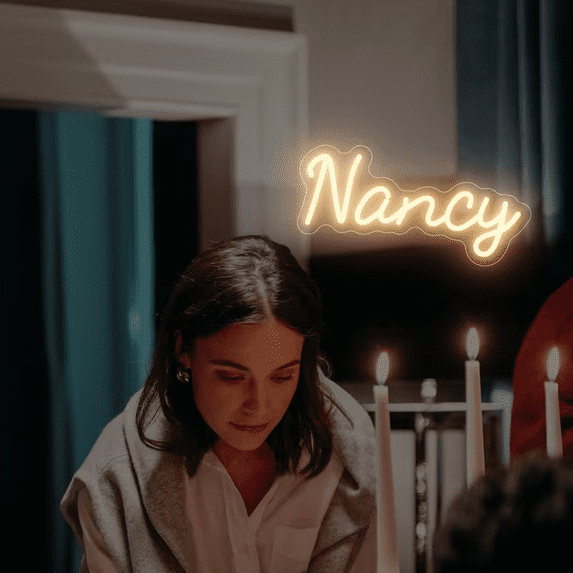 UPONRAY Single-line Custom Neon Signs, Customizable USB-Powered & Dimmable LED Neon Light, Stylish Wall Decor for Bedroom, Home, Lover, Friend, Warm White, 20 inch/9 Letters