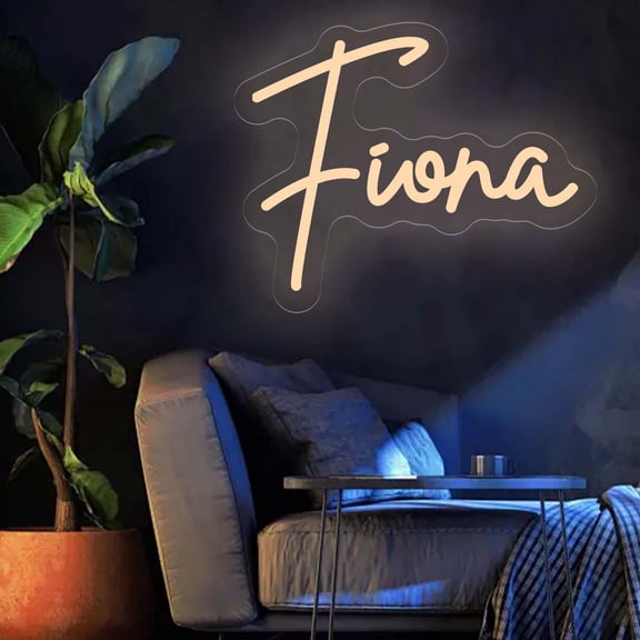 UPONRAY Single-line Custom Neon Signs, Customizable USB-Powered & Dimmable LED Neon Light, Stylish Wall Decor for Bedroom, Home, Lover, Friend, Warm White, 5 inch/2 Letters