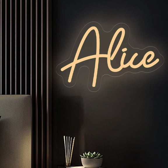 UPONRAY Single-line Custom Neon Signs, Customizable USB-Powered & Dimmable LED Neon Light, Stylish Wall Decor for Bedroom, Home, Lover, Friend, Warm White, 5 inch/2 Letters