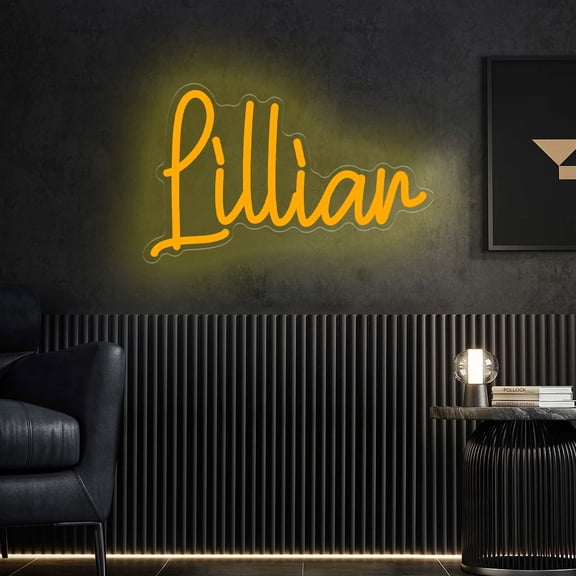 UPONRAY Single-line Custom Neon Signs, Customizable USB-Powered & Dimmable LED Neon Light, Stylish Wall Decor as Gifts for Bedroom, Home, Bar, Family, Lover, Friend, Yellow, 12 inch/6 Letters