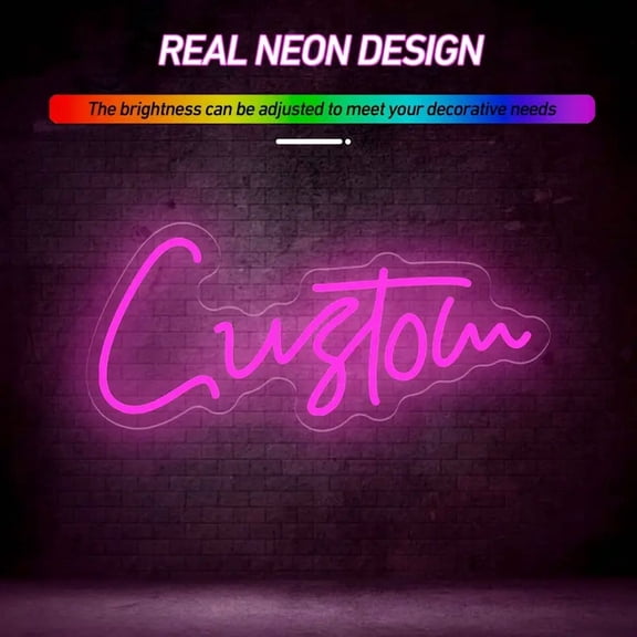 UPONRAY Single Line Custom Neon Signs with Crown, Usb Powered with Adjustable Brightness Wall Decor for Gifts, Purple, 12 inch