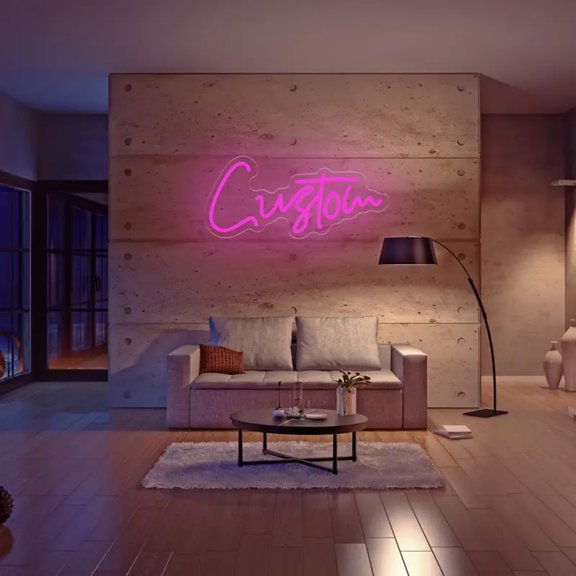 UPONRAY Single Line Custom Neon Signs, Usb Powered with Adjustable Brightness Wall Decor for Gifts, Rose Red, 5 inch