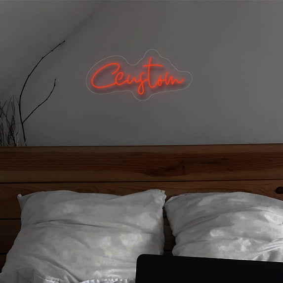 UPONRAY Single Line Custom Neon Signs, Usb Powered with Adjustable Brightness Wall Decor for Gifts, Red, 14 inch