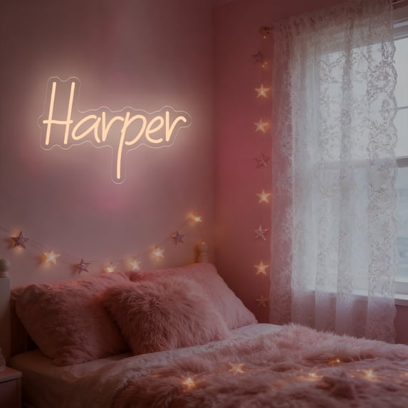 UPONRAY Single-line Custom Neon Signs, Customizable USB-Powered & Dimmable LED Neon Light, Stylish Wall Decor as Gifts for Bedroom, Home, Bar, Family, Lover, Friend, Warm White, 24 inch/12 Letters