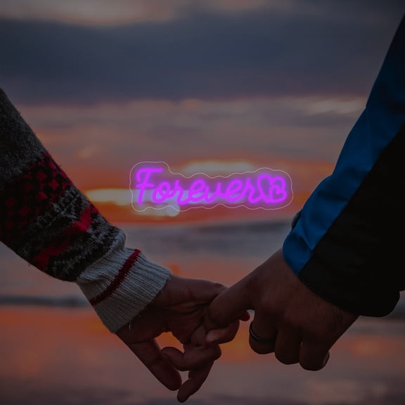 UPONRAY Single-line Custom Neon Signs, Customizable USB-Powered & Dimmable LED Neon Light, Stylish Wall Decor as Gifts for Bedroom, Home, Bar, Family, Lover, Friend, Purple, 5 inch/1 Letter