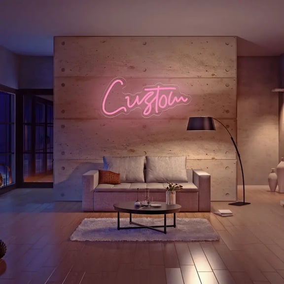 UPONRAY Single Line Custom Neon Signs, Usb Powered with Adjustable Brightness Wall Decor for Gifts, Pink, 12 inch
