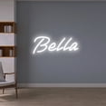 thumbnail image 1 of UPONRAY Single-line Custom Neon Signs, Customizable USB-Powered & Dimmable LED Neon Light, Stylish Wall Decor as Gifts for Bedroom, Home, Bar, Family, Lover, Friend, Cool White, 5 inch/2 Letters, 1 of 8