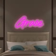 thumbnail image 1 of UPONRAY Single-line Custom Neon Signs, Customizable USB-Powered & Dimmable LED Neon Light, Stylish Wall Decor as Gifts for Bedroom, Home, Bar, Family, Lover, Friend, Rose Red, 20 inch/10 Letters, 1 of 8