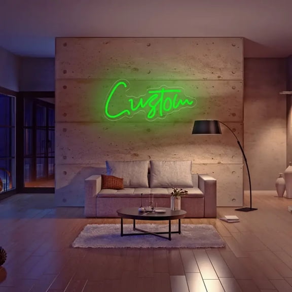 UPONRAY Single Line Custom Neon Signs, Usb Powered with Adjustable Brightness Wall Decor for Gifts, Green, 14 inch
