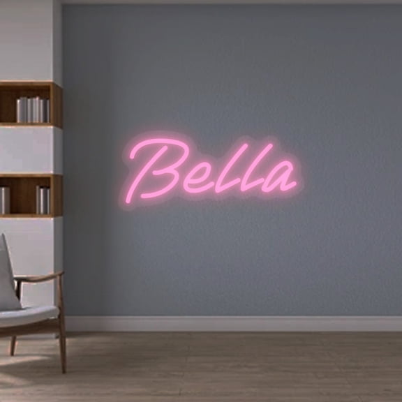 UPONRAY Single-line Custom Neon Signs, Customizable USB-Powered & Dimmable LED Neon Light, Stylish Wall Decor as Gifts for Bedroom, Home, Bar, Family, Lover, Friend, Pink, 5 inch/2 Letters