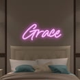 thumbnail image 1 of UPONRAY Single-line Custom Neon Signs, Customizable USB-Powered & Dimmable LED Neon Light, Stylish Wall Decor as Gifts for Bedroom, Home, Bar, Family, Lover, Friend, Pink, 24 inch/12 Letters, 1 of 8