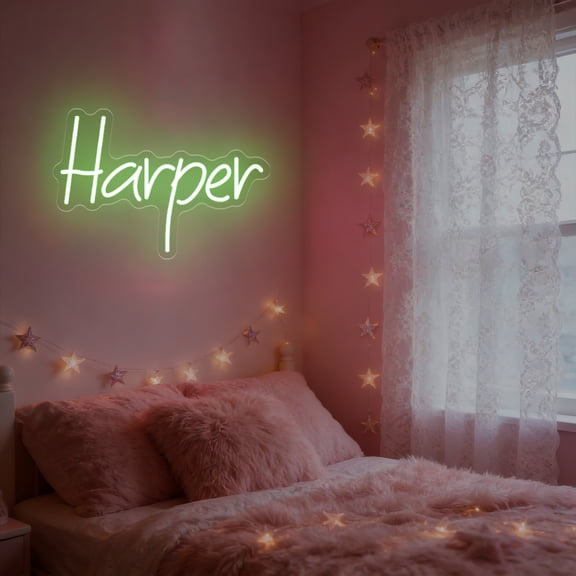 UPONRAY Single-line Custom Neon Signs, Customizable USB-Powered & Dimmable LED Neon Light, Stylish Wall Decor as Gifts for Bedroom, Home, Bar, Family, Lover, Friend, Green, 5 inch/2 Letters
