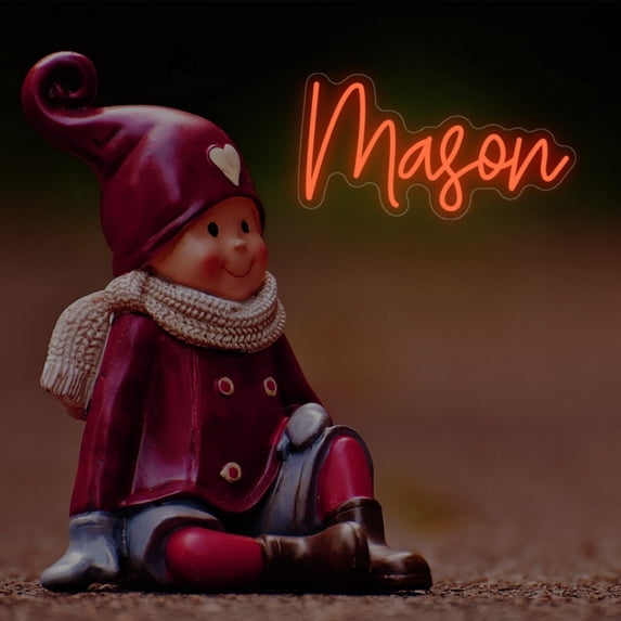 UPONRAY Single Line Custom Neon Signs, Usb Powered with Adjustable Brightness Wall Decor for Gifts, Orange, 12 inch