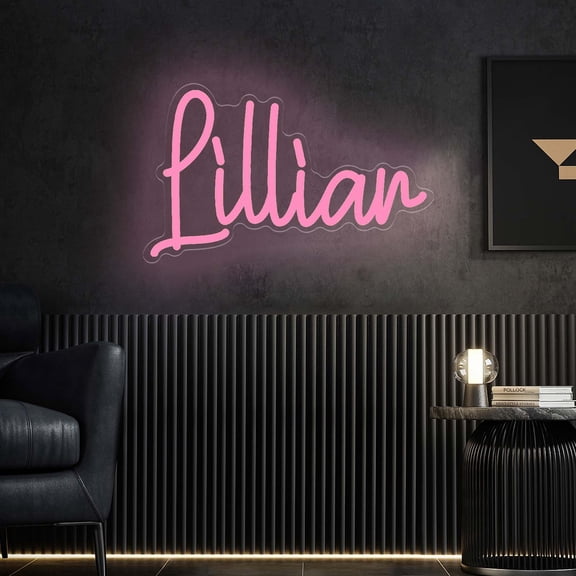 UPONRAY Single-line Custom Neon Signs, Customizable USB-Powered & Dimmable LED Neon Light, Stylish Wall Decor as Gifts for Bedroom, Home, Bar, Family, Lover, Friend, Pink, 10 inch/5 Letters
