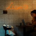 thumbnail image 1 of UPONRAY Single Line Custom Neon Signs with Heart, Usb Powered with Adjustable Brightness Wall Decor for Gifts, Orange, 20 inch, 1 of 7