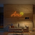 thumbnail image 1 of UPONRAY Single Line Custom Neon Signs with Crown, Usb Powered with Adjustable Brightness Wall Decor for Gifts, Orange, 10 inch, 1 of 7