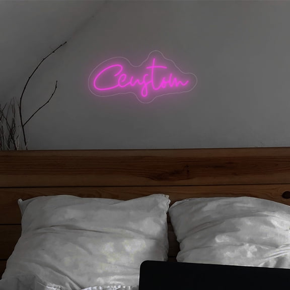 UPONRAY Single Line Custom Neon Signs, Usb Powered with Adjustable Brightness Wall Decor for Gifts, Rose Red, 5 inch