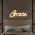 thumbnail image 1 of UPONRAY Single-line Custom Neon Signs, Customizable USB-Powered & Dimmable LED Neon Light, Stylish Wall Decor as Gifts for Bedroom, Home, Bar, Family, Lover, Friend, Warm White, 20 inch/9 Letters, 1 of 8