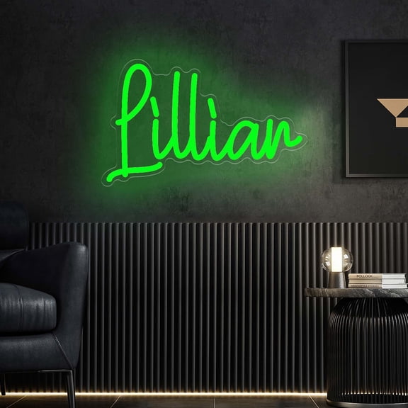 UPONRAY Single-line Custom Neon Signs, Customizable USB-Powered & Dimmable LED Neon Light, Stylish Wall Decor as Gifts for Bedroom, Home, Bar, Family, Lover, Friend, Green, 5 inch/2 Letters
