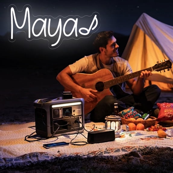 UPONRAY Single Line Custom Neon Signs with Note, Usb Powered with Adjustable Brightness Wall Decor for Gifts, Cool White, 10 inch