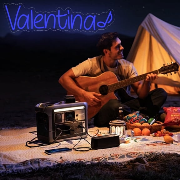 UPONRAY Single Line Custom Neon Signs with Note, Usb Powered with Adjustable Brightness Wall Decor for Gifts, Dark Blue, 10 inch