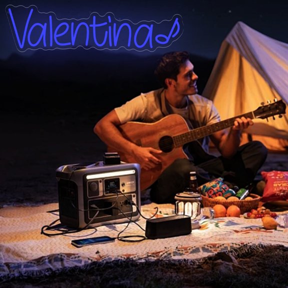 UPONRAY Single Line Custom Neon Signs with Note, Usb Powered with Adjustable Brightness Wall Decor for Gifts, Dark Blue, 12 inch