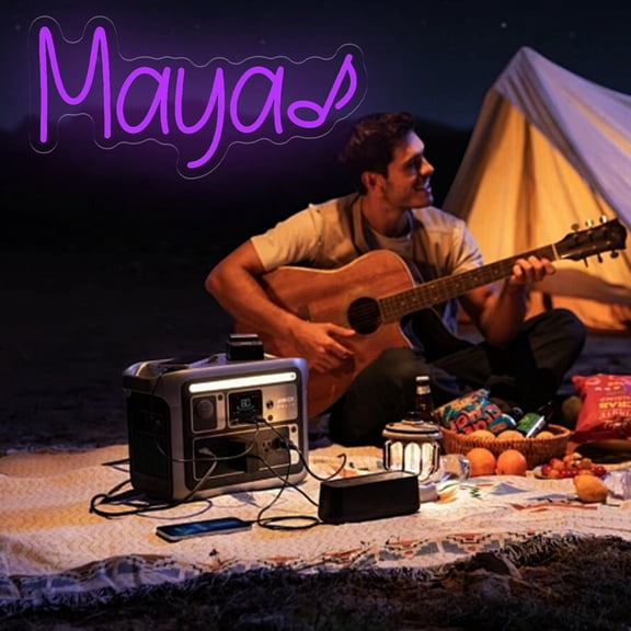 UPONRAY Single Line Custom Neon Signs with Note, Usb Powered with Adjustable Brightness Wall Decor for Gifts, Purple, 10 inch