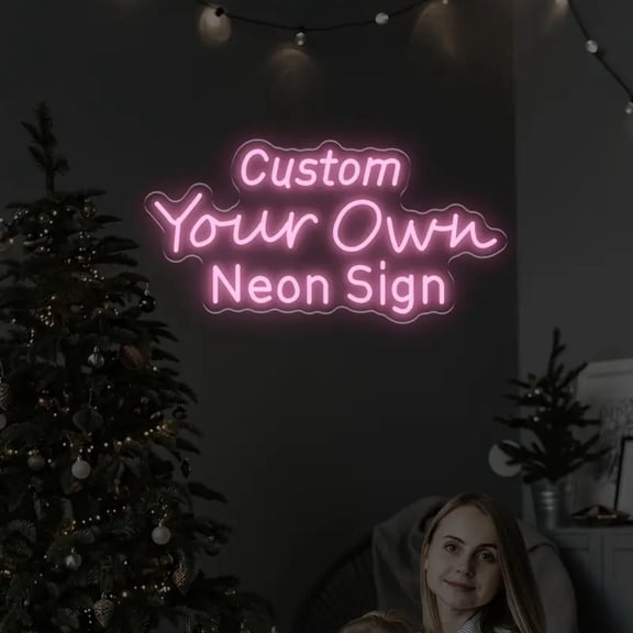 UPONRAY Three Lines Custom Neon Signs, Usb Powered with Adjustable Brightness Wall Decor for Gifts, Pink, 10 inch