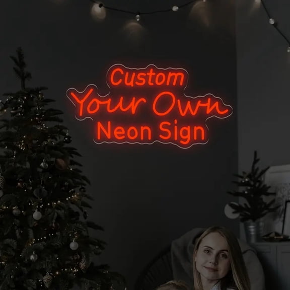 UPONRAY Three Lines Custom Neon Signs, Usb Powered with Adjustable Brightness Wall Decor for Gifts, Red, 16 inch