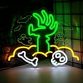 thumbnail image 1 of UPONRAY Tomb Neon Signs, 15.8"*12.6" Dimmable & USB-Powered LED Neon Light, Stylish Wall Decor for Halloween Party, Home, Bar, Shop, Haunted House, 1 of 13