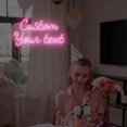 thumbnail image 1 of UPONRAY Two Lines Custom Neon Signs, Usb Powered with Adjustable Brightness Wall Decor for Gifts, Pink, 22 inch, 1 of 9