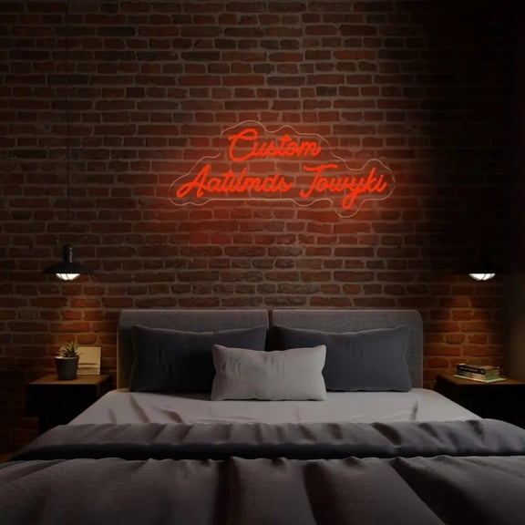 UPONRAY Two Lines Custom Neon Signs, Usb Powered with Adjustable Brightness Wall Decor for Gifts, Red, 16 inch