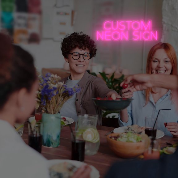 UPONRAY Two Lines Custom Neon Signs, Usb Powered with Adjustable Brightness Wall Decor for Gifts, Rose Red, 18 inch