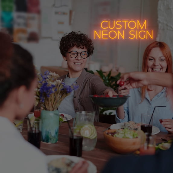 UPONRAY Two Lines Custom Neon Signs, Usb Powered with Adjustable Brightness Wall Decor for Gifts, Yellow, 20 inch