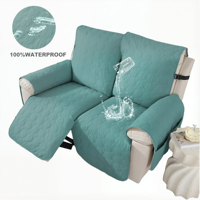 UPONRAY Waterproof Loveseat Recliner Covers, Non-Slip Seater