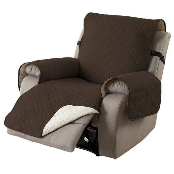 UPONRAY Waterproof & Non-Slip Recliner Covers, Washable Furniture Protectors Reclining Chair Cover for Kids Pet Dog(23 Inche,Chocolate)