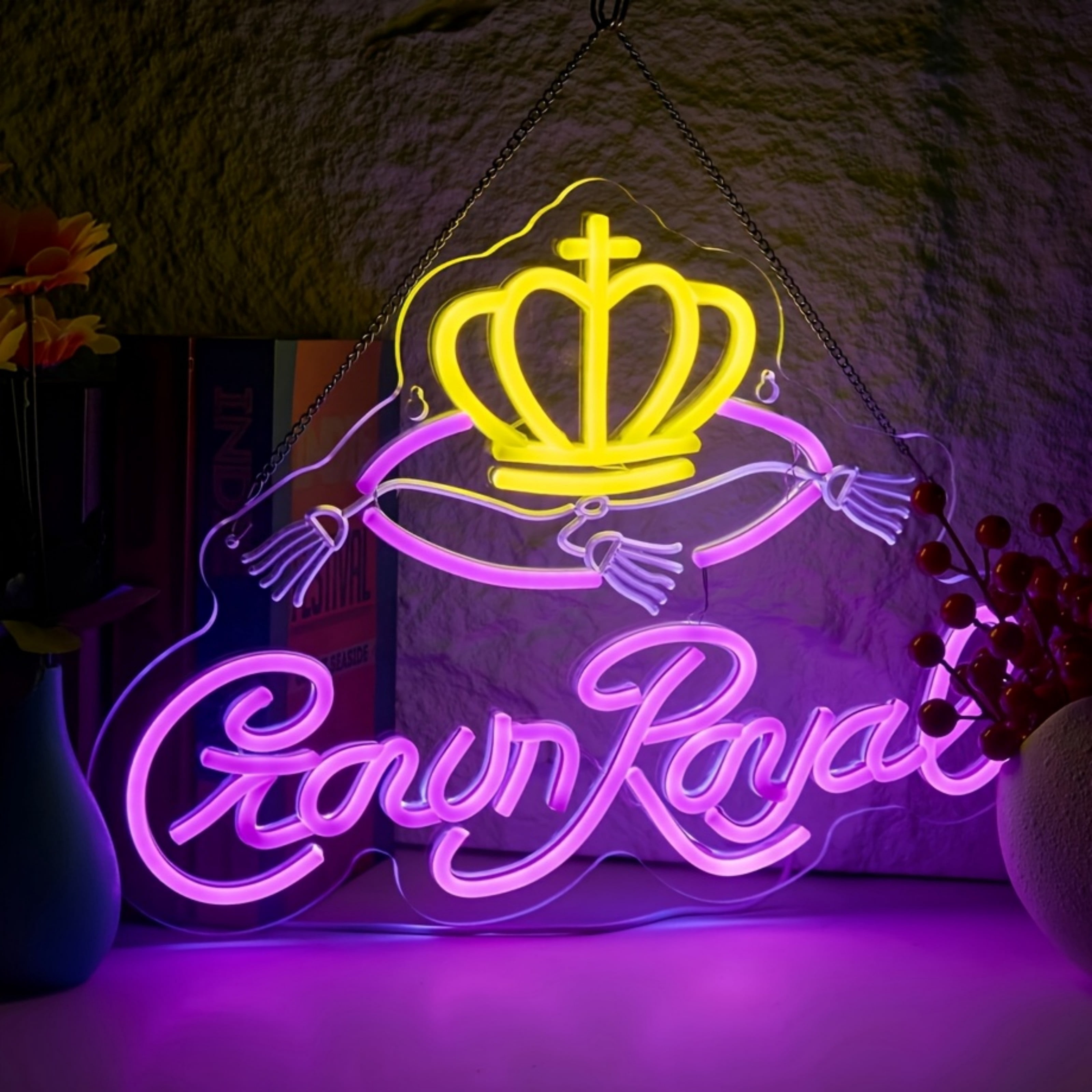 UPONRAY Whisky Neon Signs, 16.5"*12.2" Dimmable & USB-Powered LED Neon Light, Stylish Wall Decor for Bar, Party, Restaurant, Living Room, Man Cave