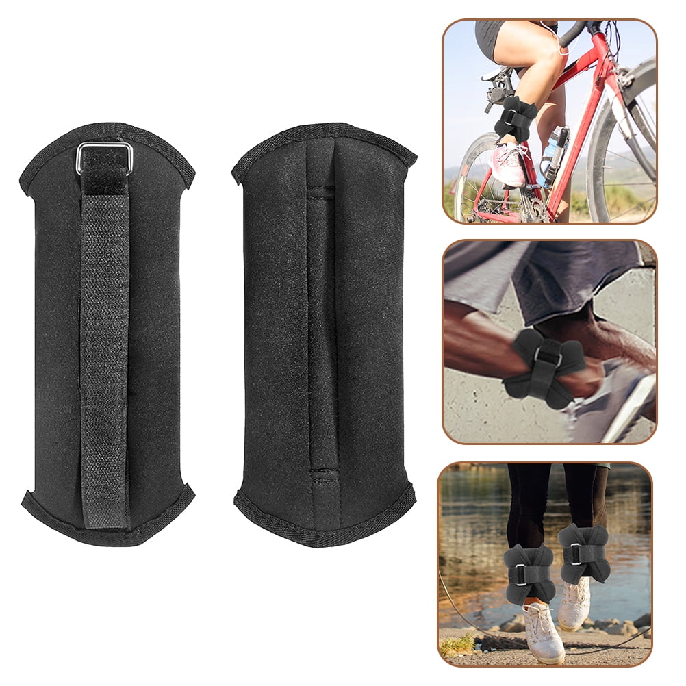 UPOUART Adjustable Ankle Weights Black Polyester Iron Sand 1 Pair 11.8x4.3x0.8in