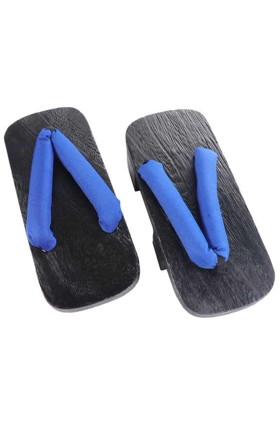 1 Pair Platform Clog Slipper Elegant Black Bamboo Comfortable all day wear for Women