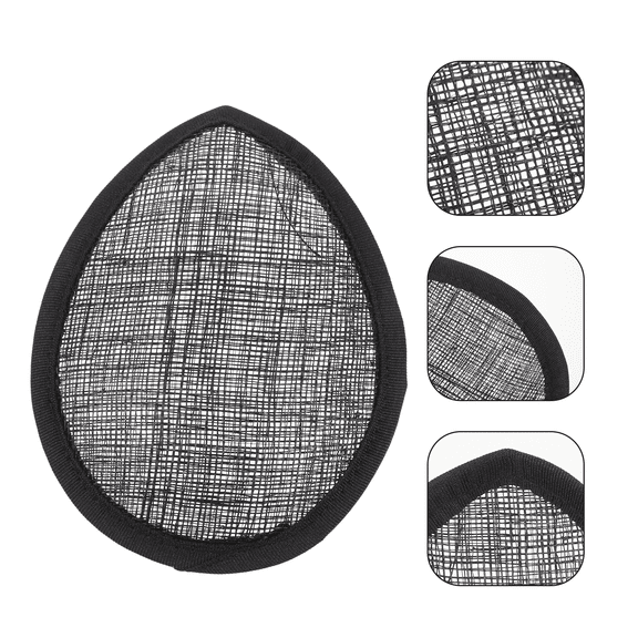 UPOUART DIY Hat Base Black Linen Material for Easy Hat Making and