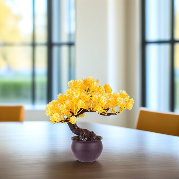 UPOUART 1 Pc Plastic Flower Adornment Yellow for Realistic Design Decoration