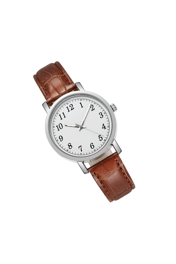 1 Pc Women Wrist Watch Decorative Round Watch White Glass for Students Occasions