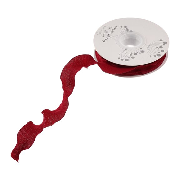UPOUART 1 Roll Festival Craft Ribbon Polyester Smooth Surface Red 353.70X0.98X0.04in