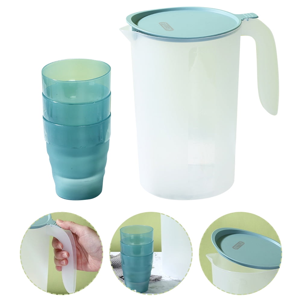 UPOUART 1 Set Nordic Blue Design Plastic Pitcher for Dinner Parties BBQ ...