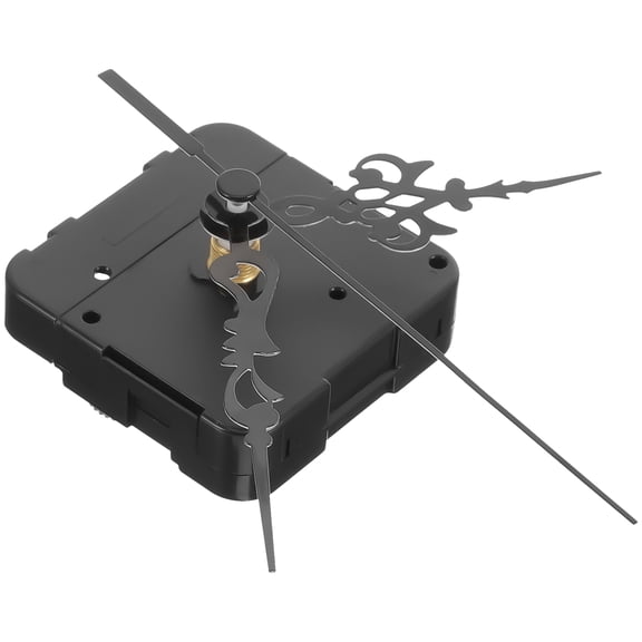 UPOUART Clock Mechanism Set with Black Plastic Case, Counter-Clockwise Movement for Craft Projects and Repairs